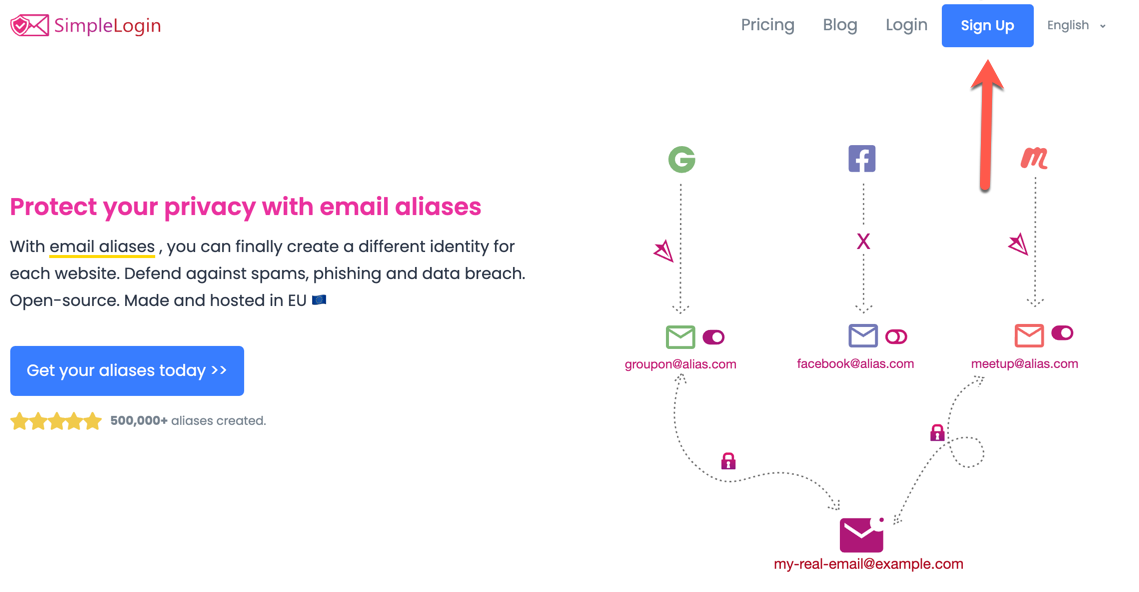Get your free email alias with SimpleLogin today in three steps